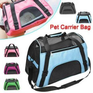 Pet Carrier Bag AVC Portable Soft Fabric Folding Dog Kitten Cat Puppy Travel UK