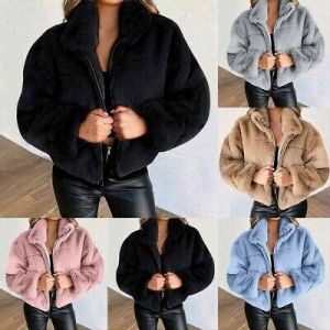 Winter Women Coat Women Coat Comfortable Fashion Fluffy Fur Jacket Ladies